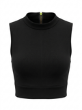 Midnight Mock Neck Crop