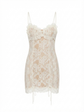 Ivory Lace Slip Mini Dress