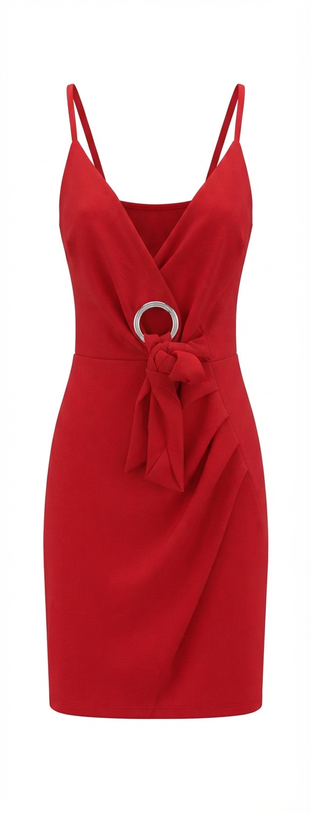 Cherry Ring-Tie Mini Dress