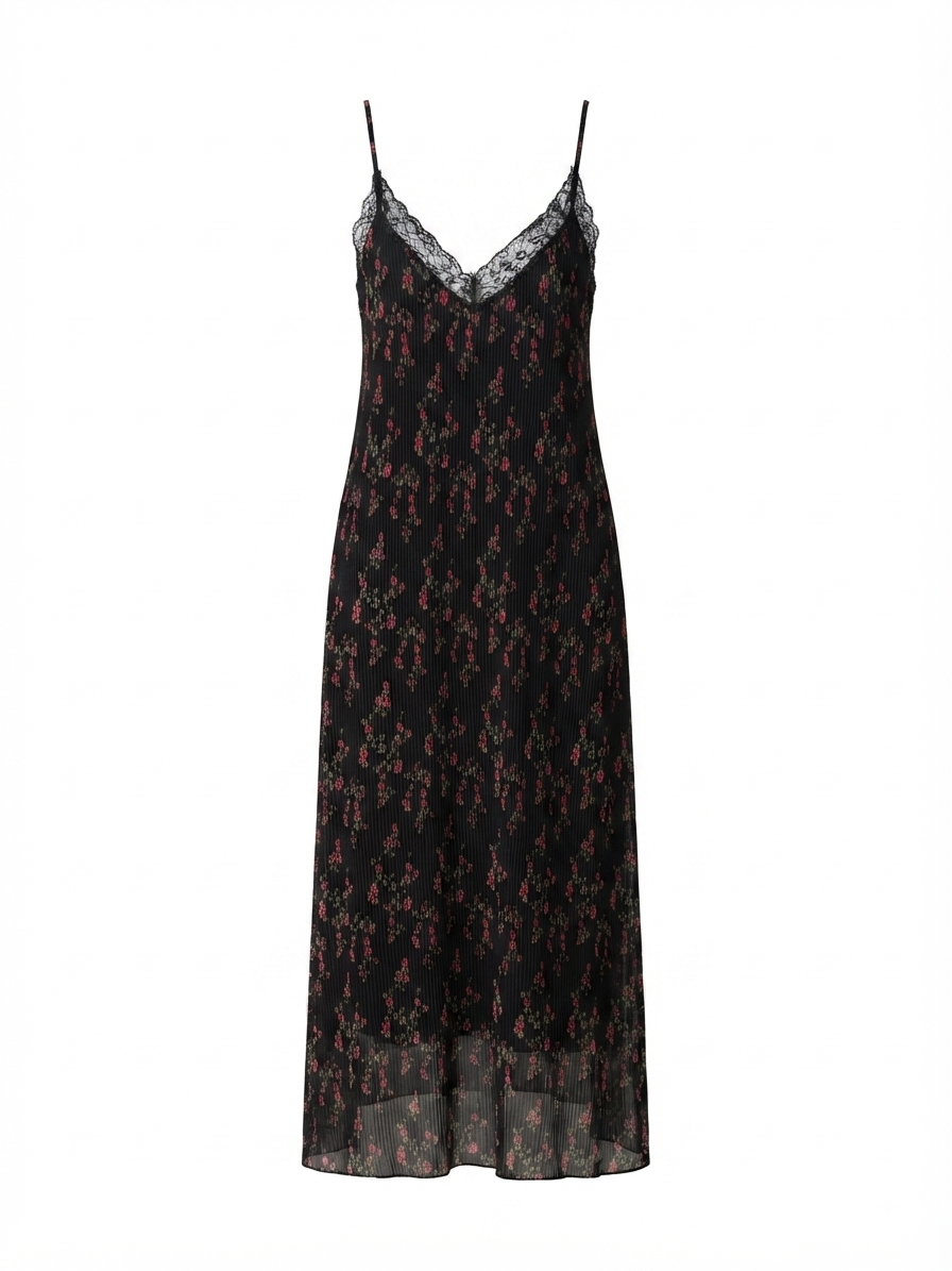 Dark Rose Lace Slip Dress