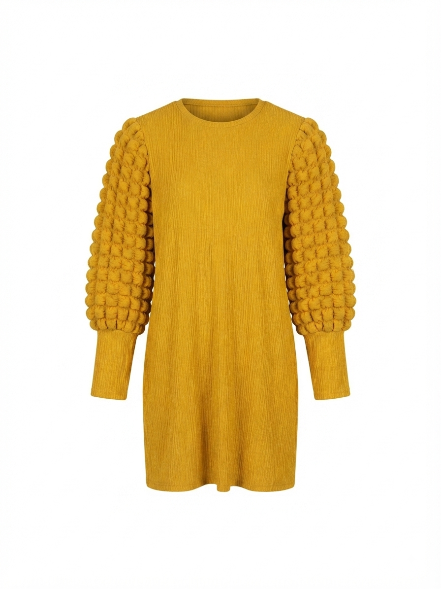Golden Texture Mini Dress