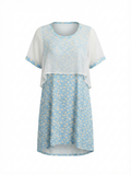 Sky Daisy Layered Dress