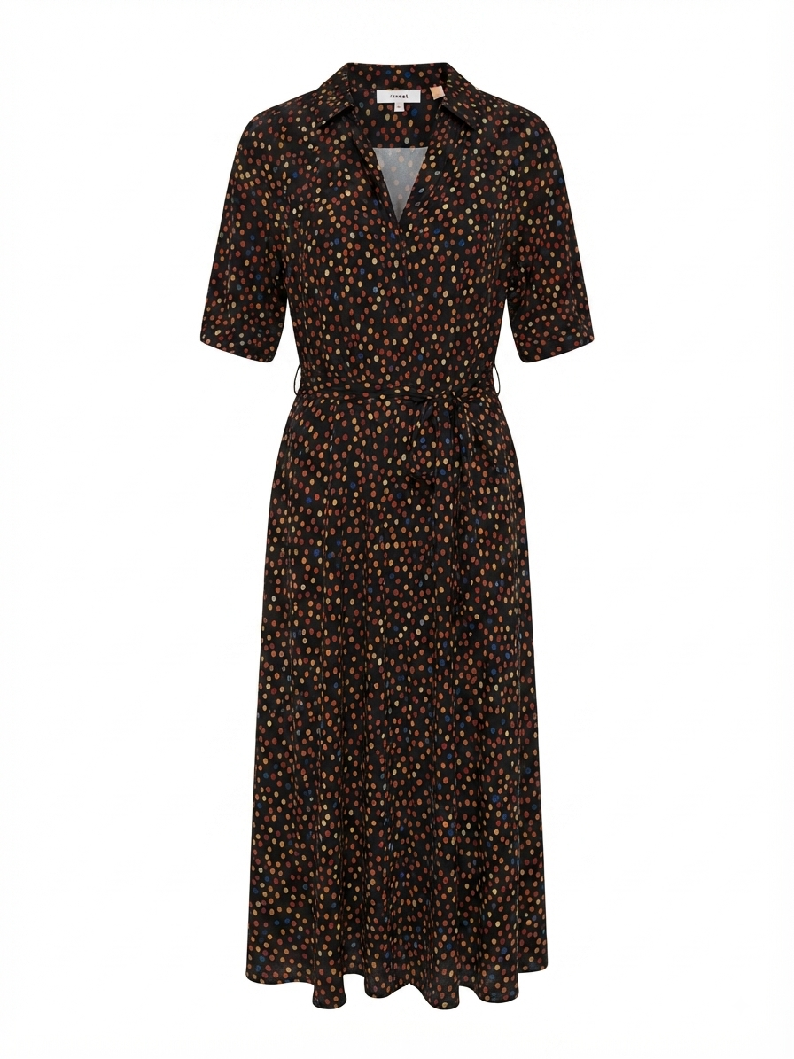 Espresso Ditsy Shirt Dress
