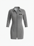 Graphite Zip Mini Dress