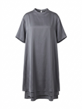 Silver Smoke Satin Tee Dress