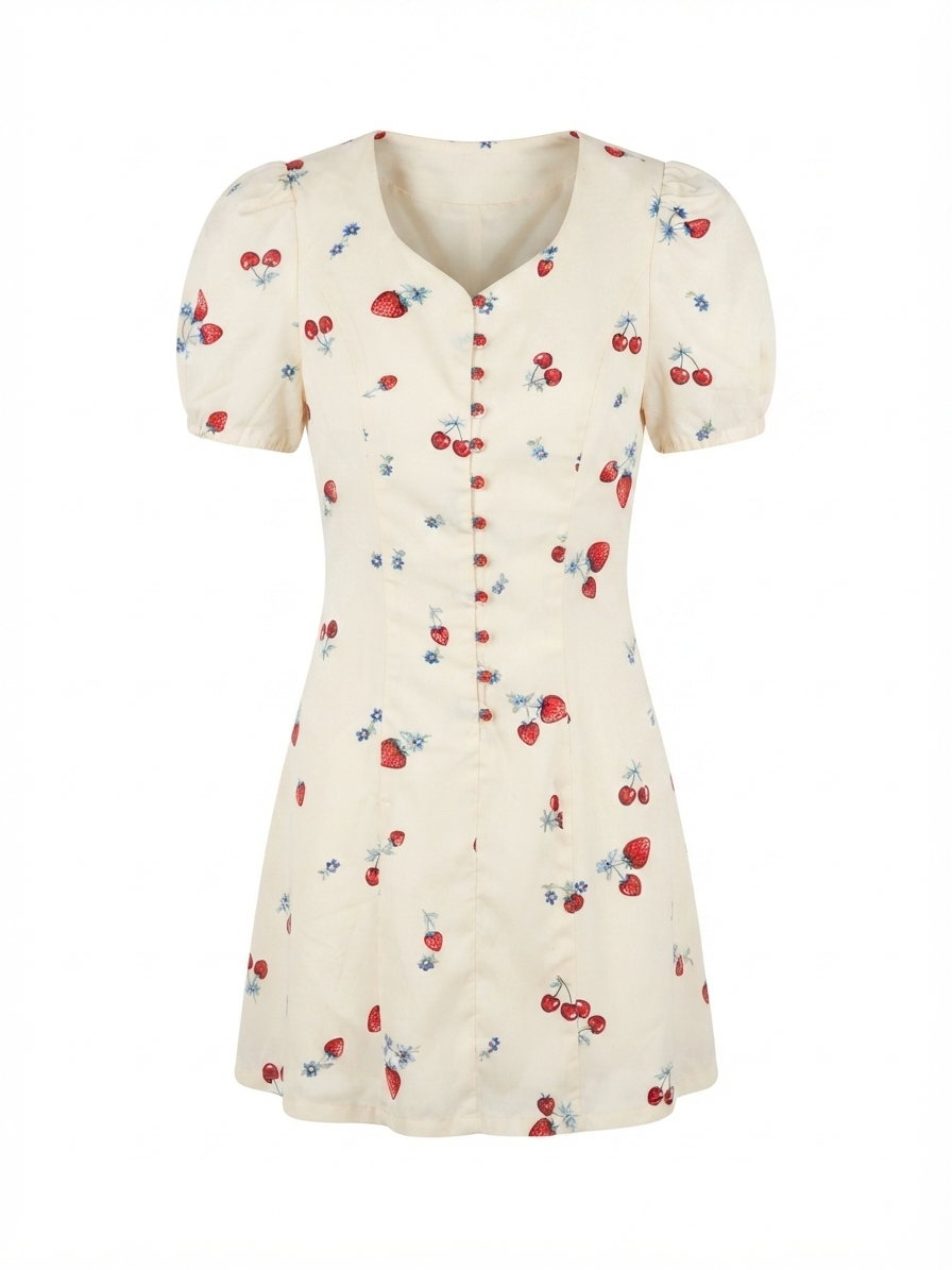 Cherry Picnic Mini Dress