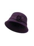 Sombrero cloché color rosa ciruela