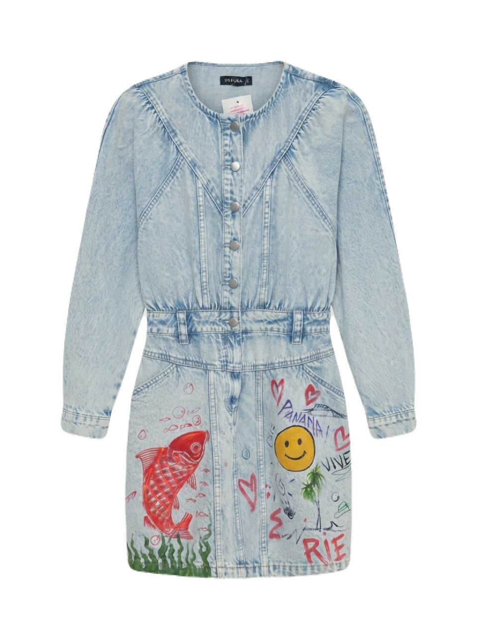 Blue Canvas Denim Dress