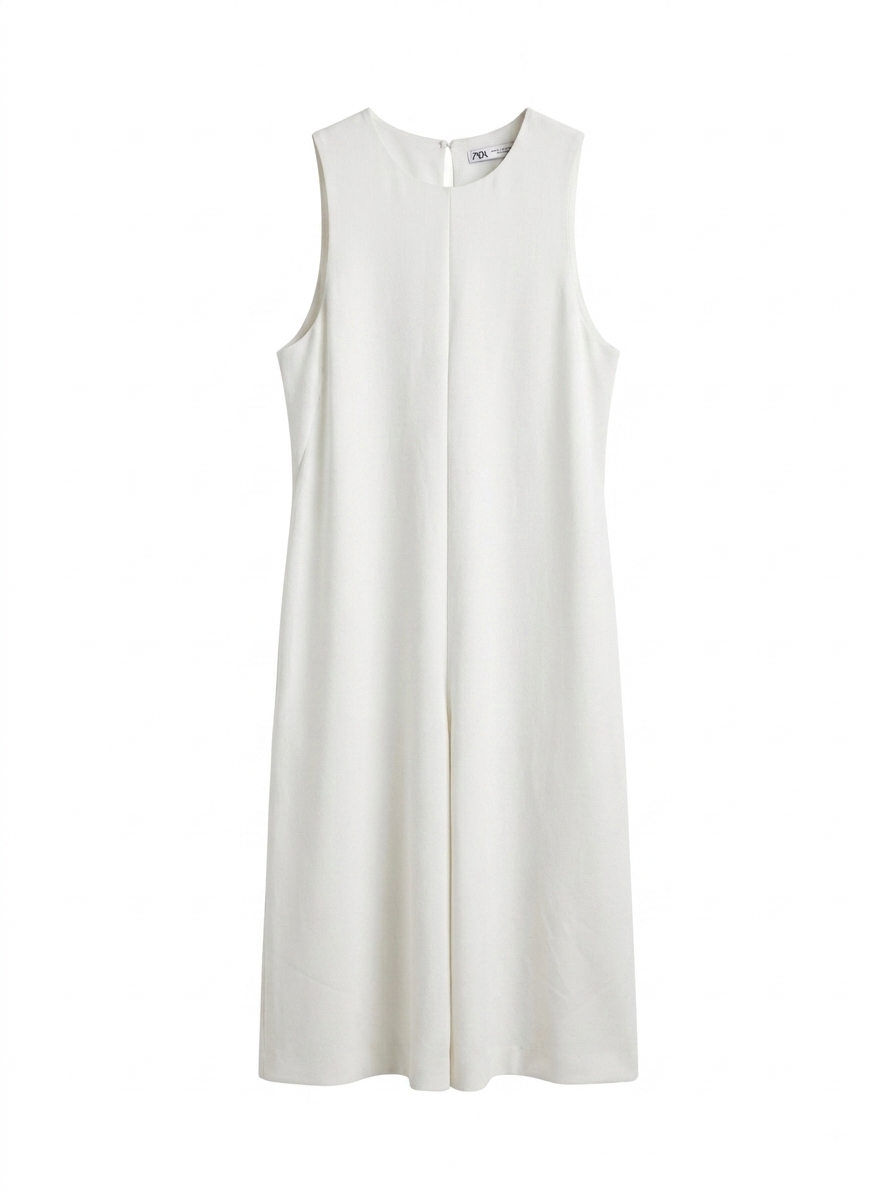 Ivory Minimal Shift Romper