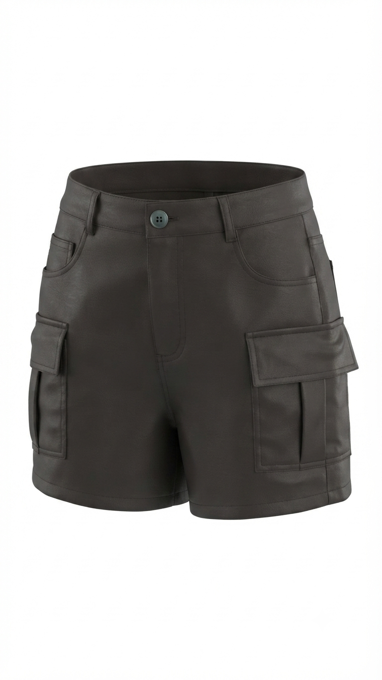 camellia — Olive Utility Mini Shorts