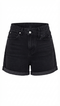 Black Contrast-Stitch Shorts