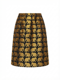 J.CREW — Golden Brocade Mini Skirt