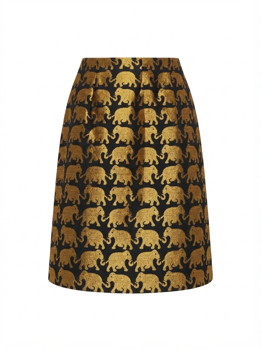 J.CREW — Golden Brocade Mini Skirt