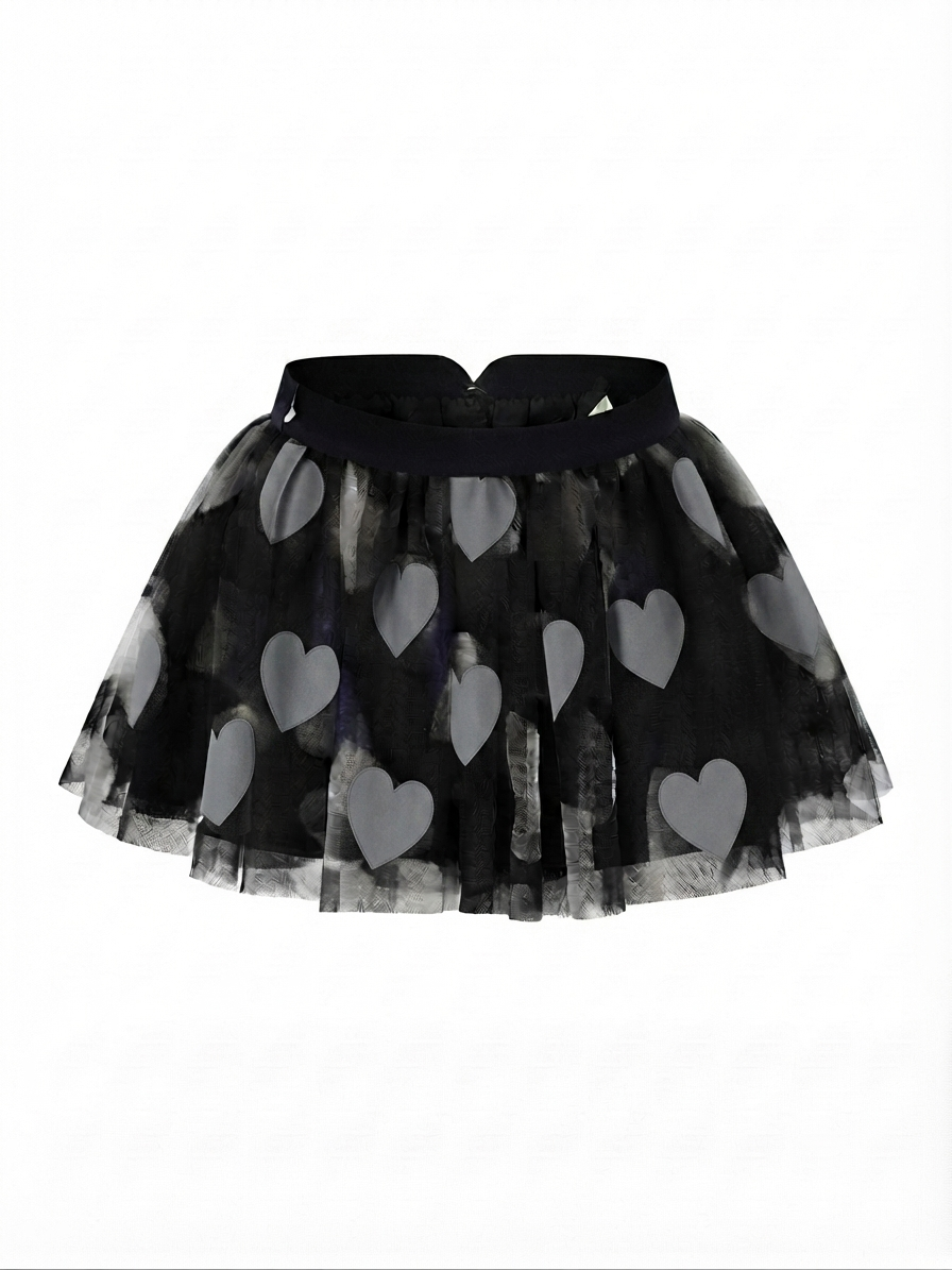 HUXBABY — Midnight Tulle Dot Skirt