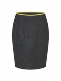 TRUCCO — Charcoal Microcheck Pencil Skirt