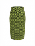 COLLUSION — Moss Texture Midi Skirt