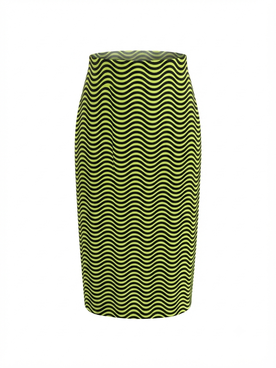 COLLUSION — Moss Texture Midi Skirt