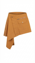 HANIUHALI — Ochre Asymmetric Wrap Skirt