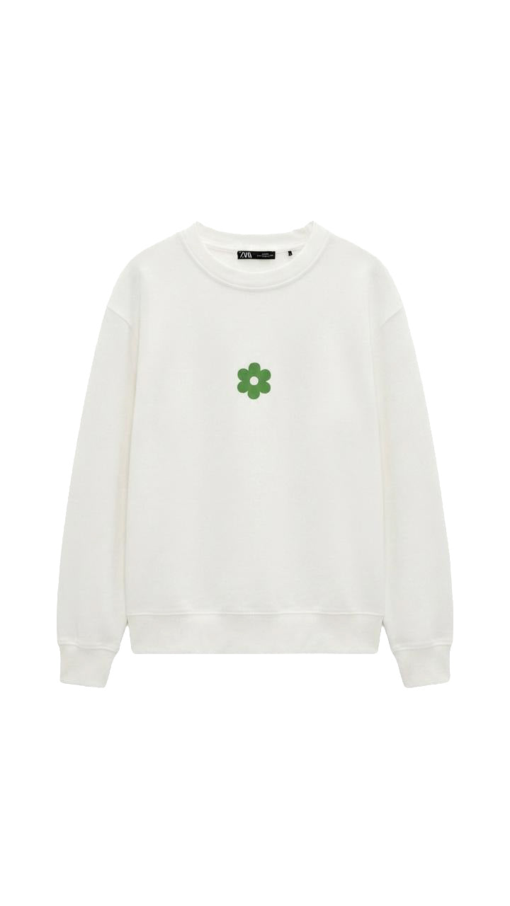 Ivory Lucky Clover Sweatshirt