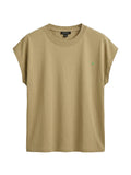 Sand Cap-Sleeve Tee