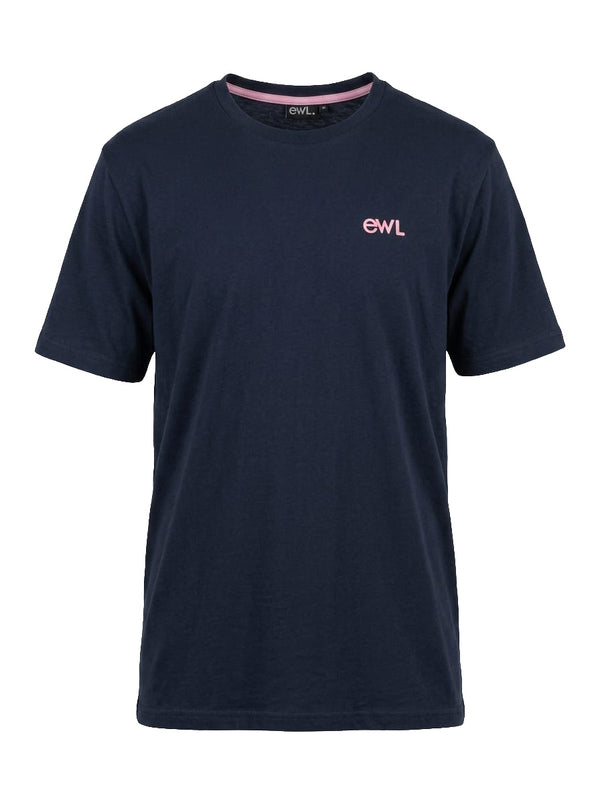 Camiseta con logo minimalista azul marino