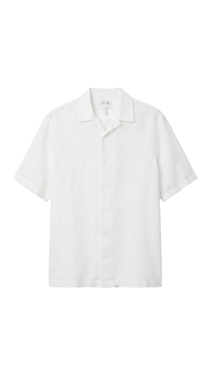 Crisp White Camp Shirt