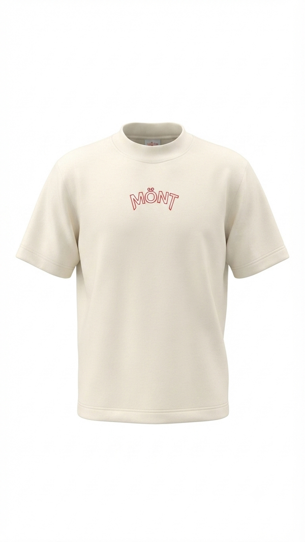Camiseta con minilogotipo Mont Cream