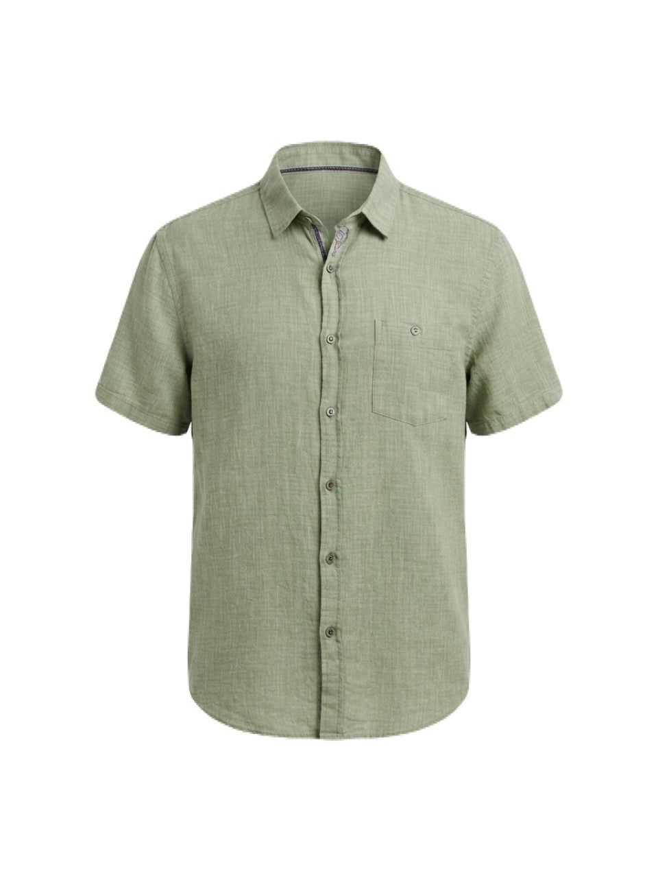 Sage Linen-Look Short Sleeve