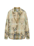 Washed Plaid Long-Sleeve Shirt