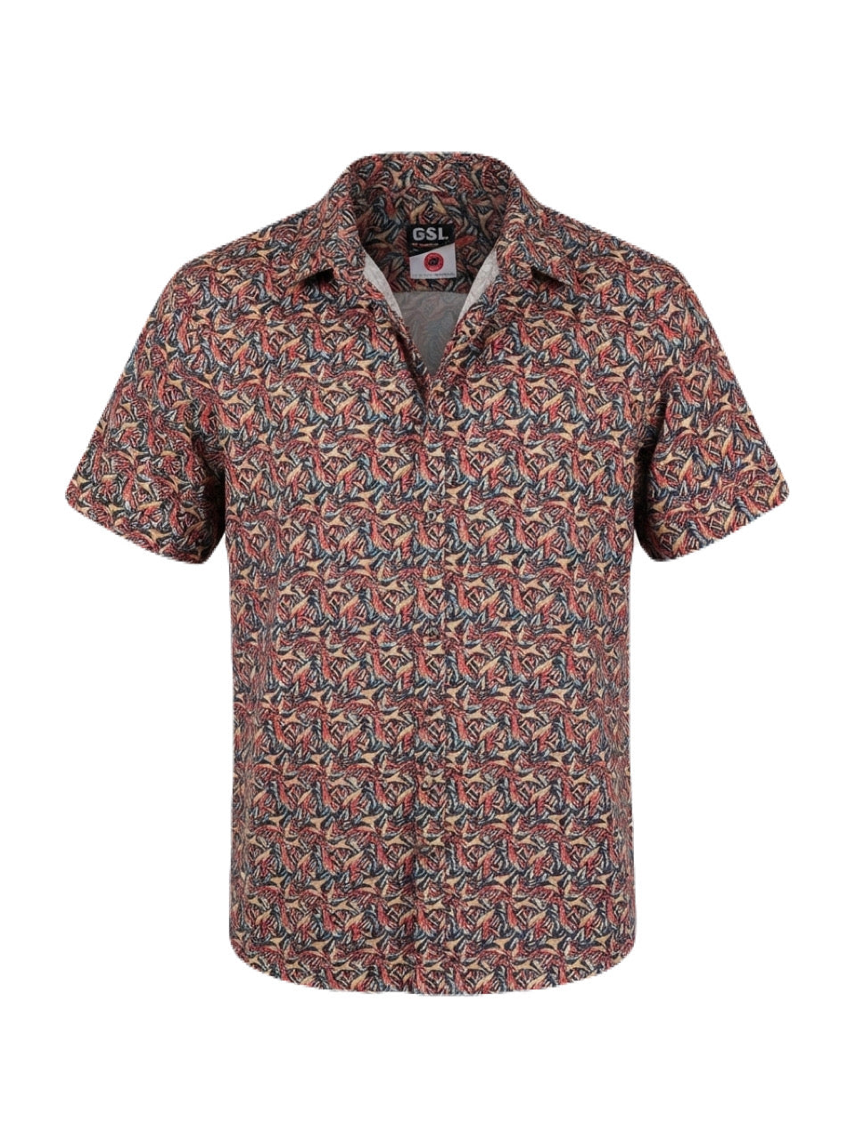 Microprint Rust Camp Shirt
