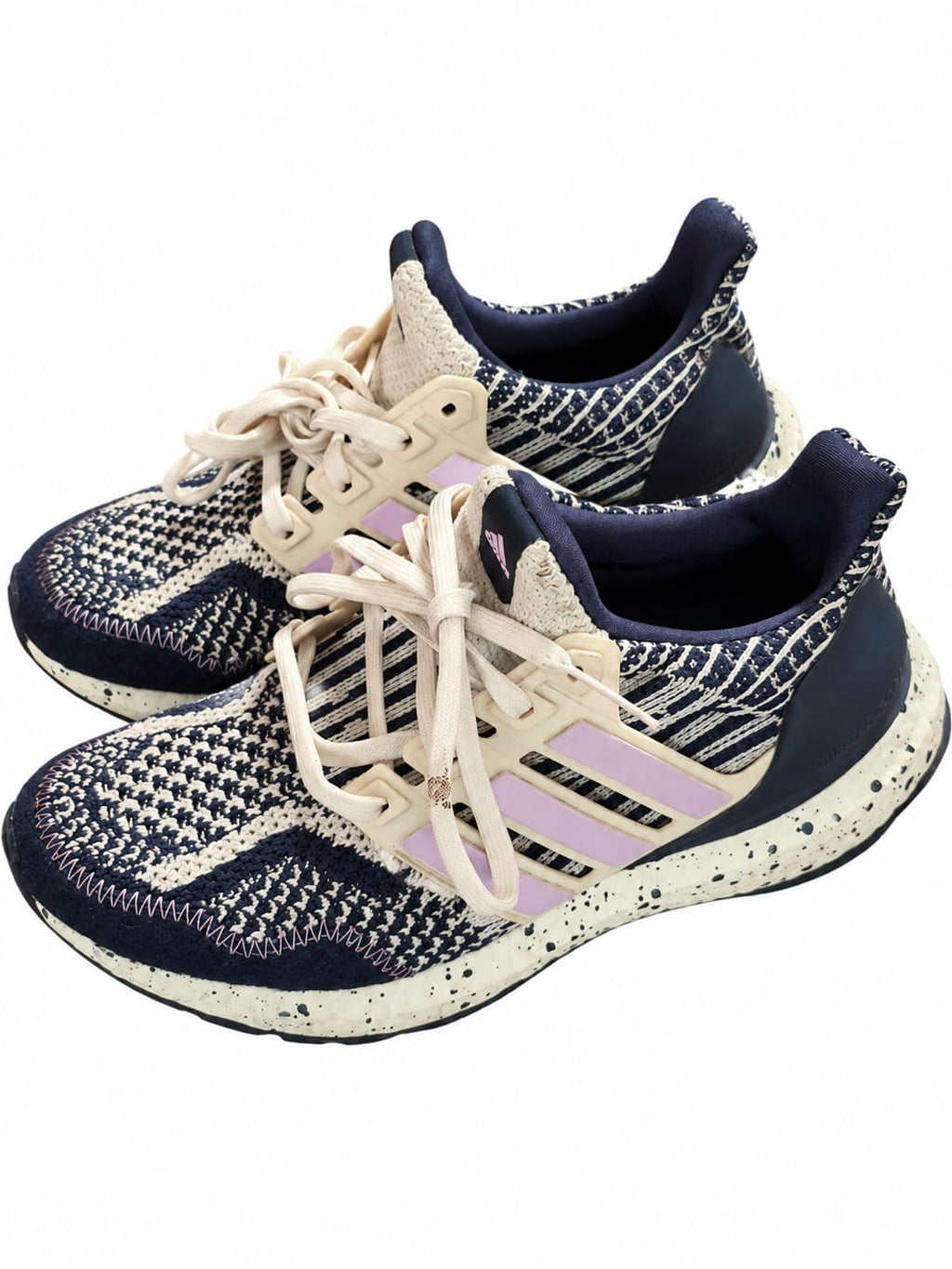 Zapatillas crema, rosa y azul