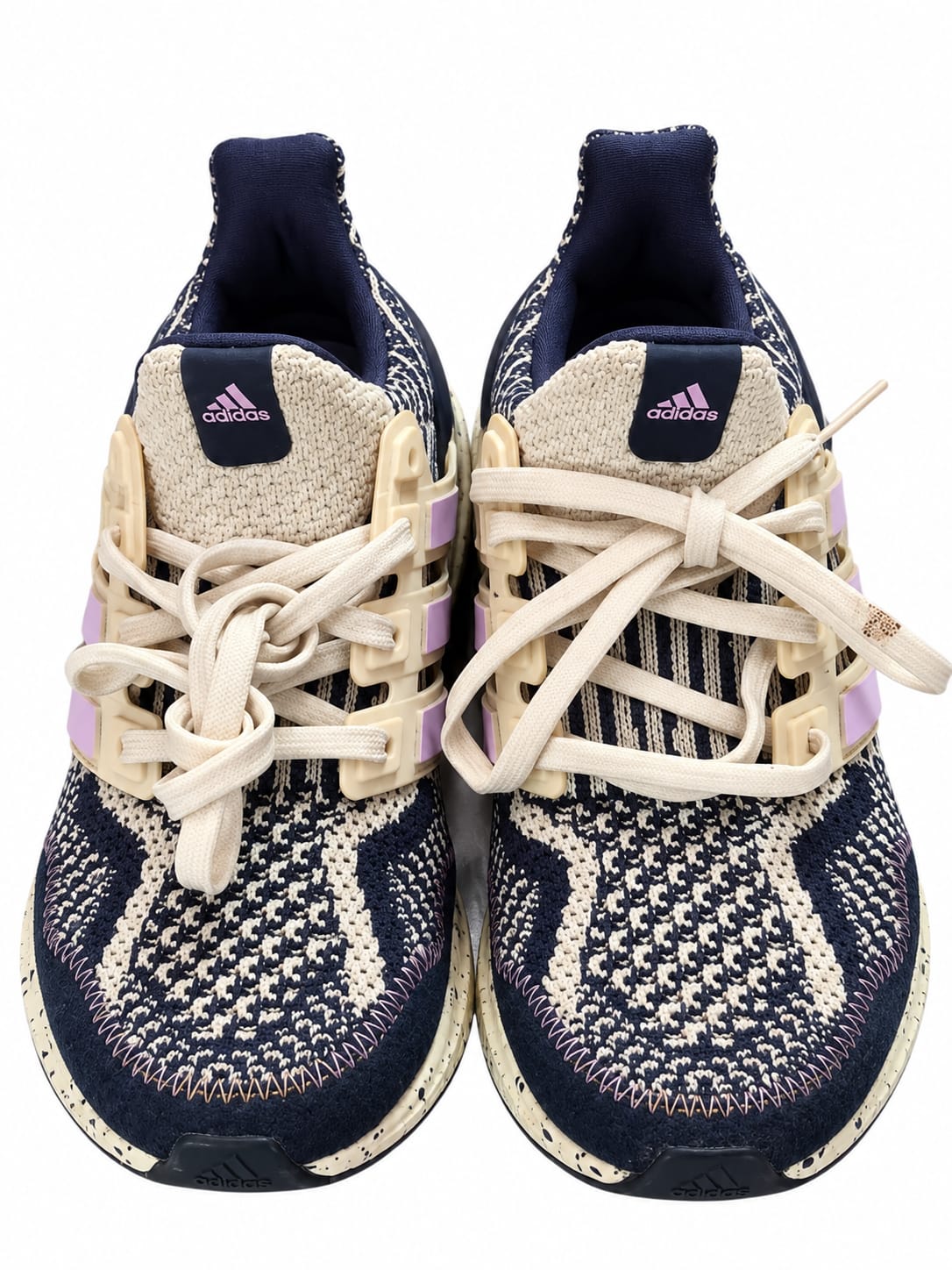 Zapatillas crema, rosa y azul